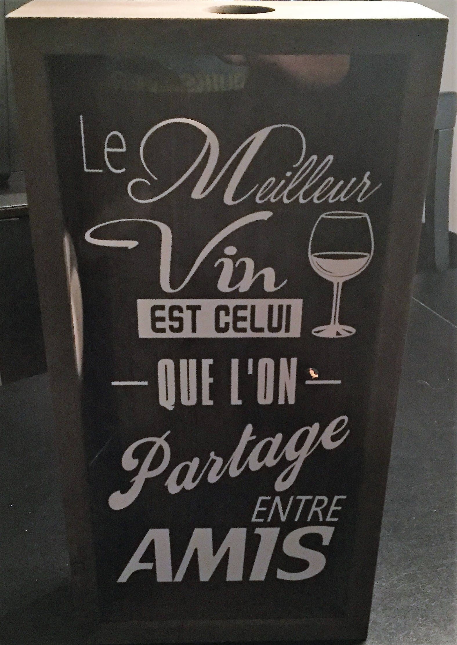 French Wine Quote Decal, Citation Vin En Francais, Le Meilleur Vin Est ...