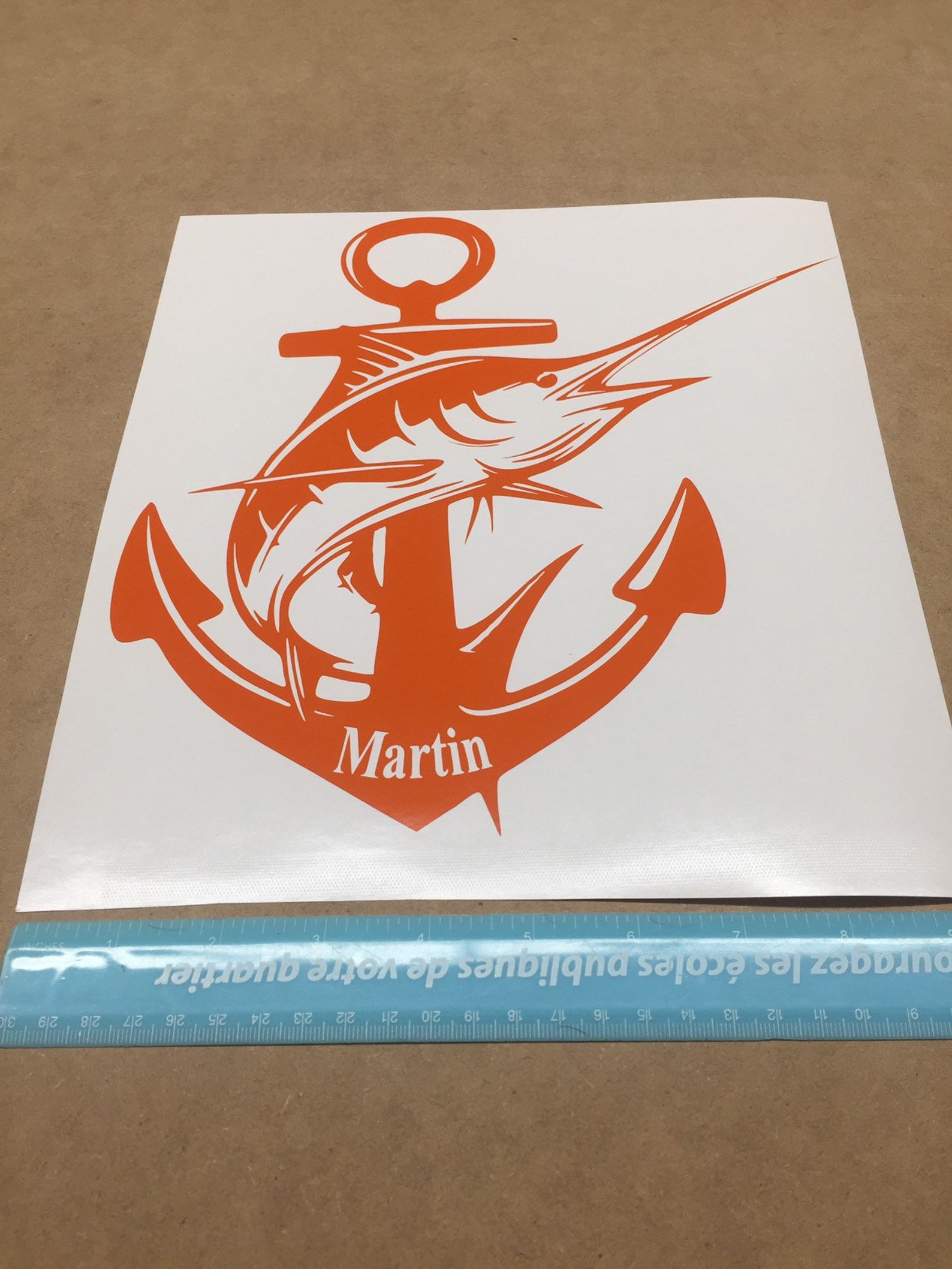 Marlin Decal Blue Marlin Anchor Decals Fishing Stickers Etsy UK