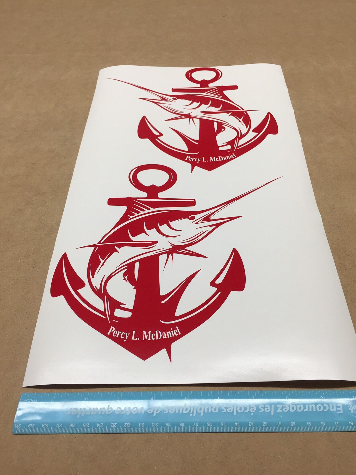 Marlin Decal Blue Marlin Anchor Decals Fishing Stickers Etsy UK