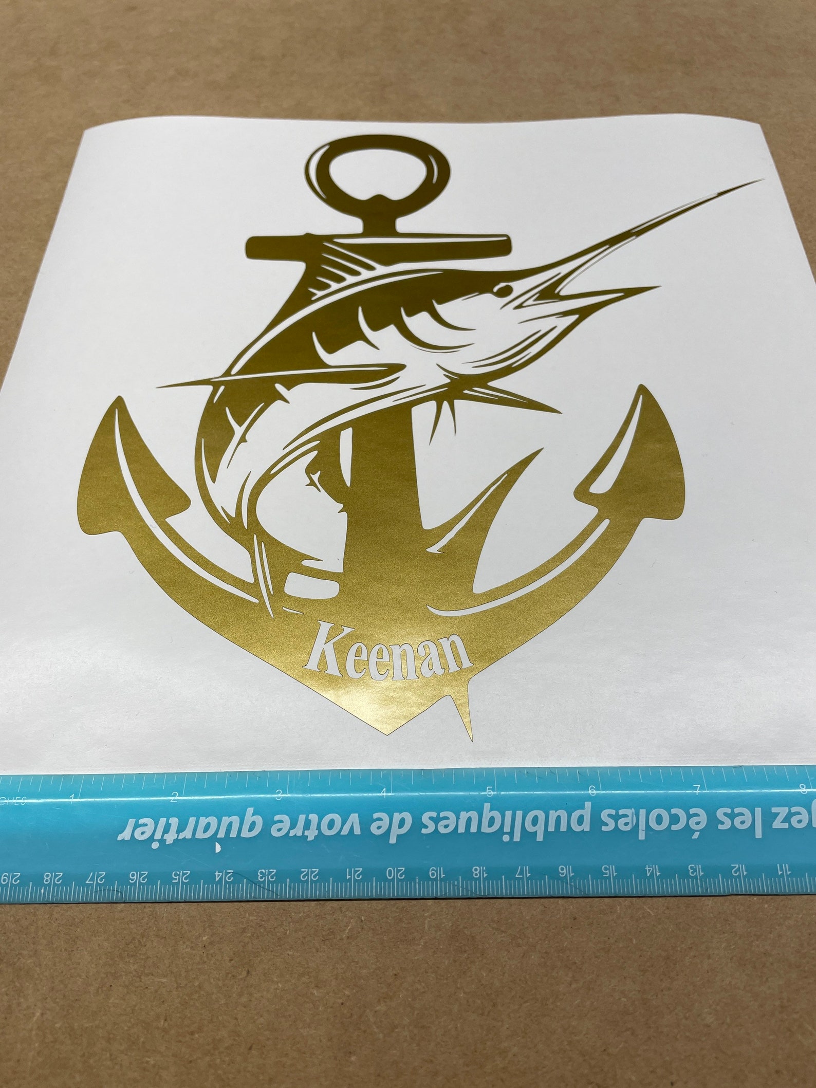 Marlin Decal Blue Marlin Anchor Decals Fishing Stickers Etsy UK