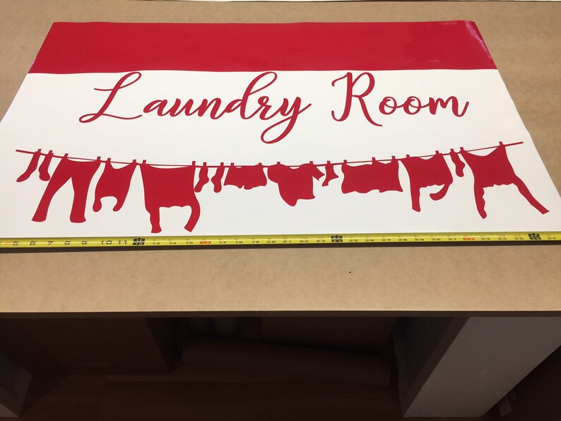 Laundry Room Decal Laundry Vinyl Sticker Clothesline Decal - Etsy
