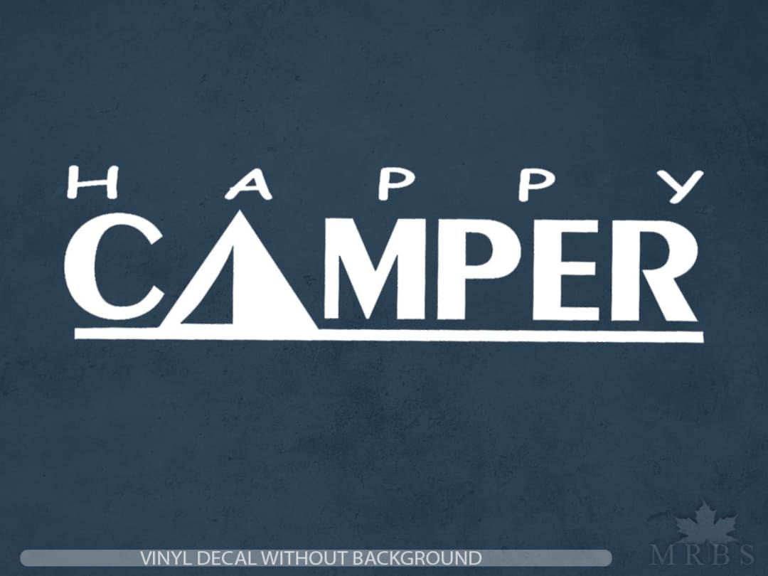 Camping Decal | Happy Camper Decal | Camping Sticker | Trailer Decal ...