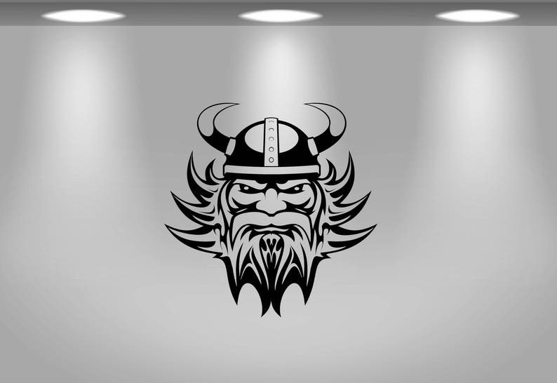 Viking Decal Viking Head Vinyl Sticker Viking Head Decal Etsy