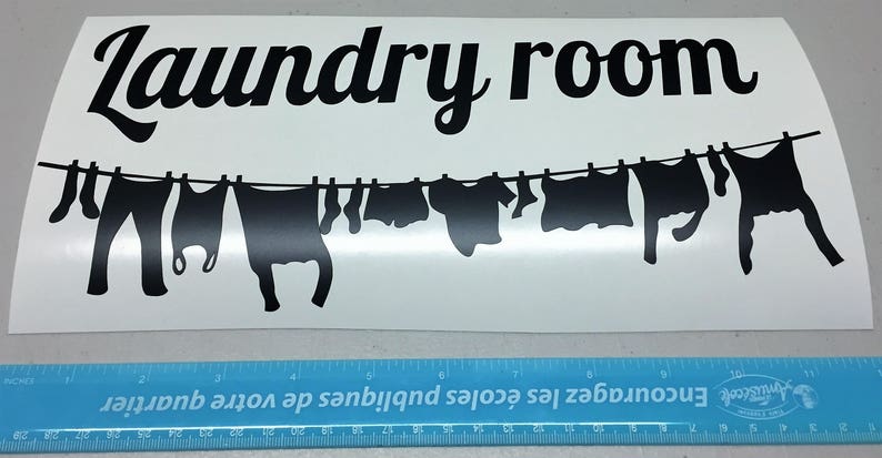 Laundry Room Decal Laundry Vinyl Sticker Clothesline Decal - Etsy