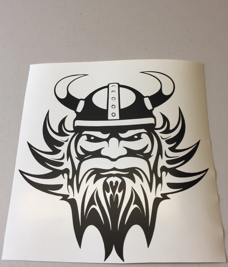 Viking Decal Viking Head Vinyl Sticker Viking Head Decal Etsy