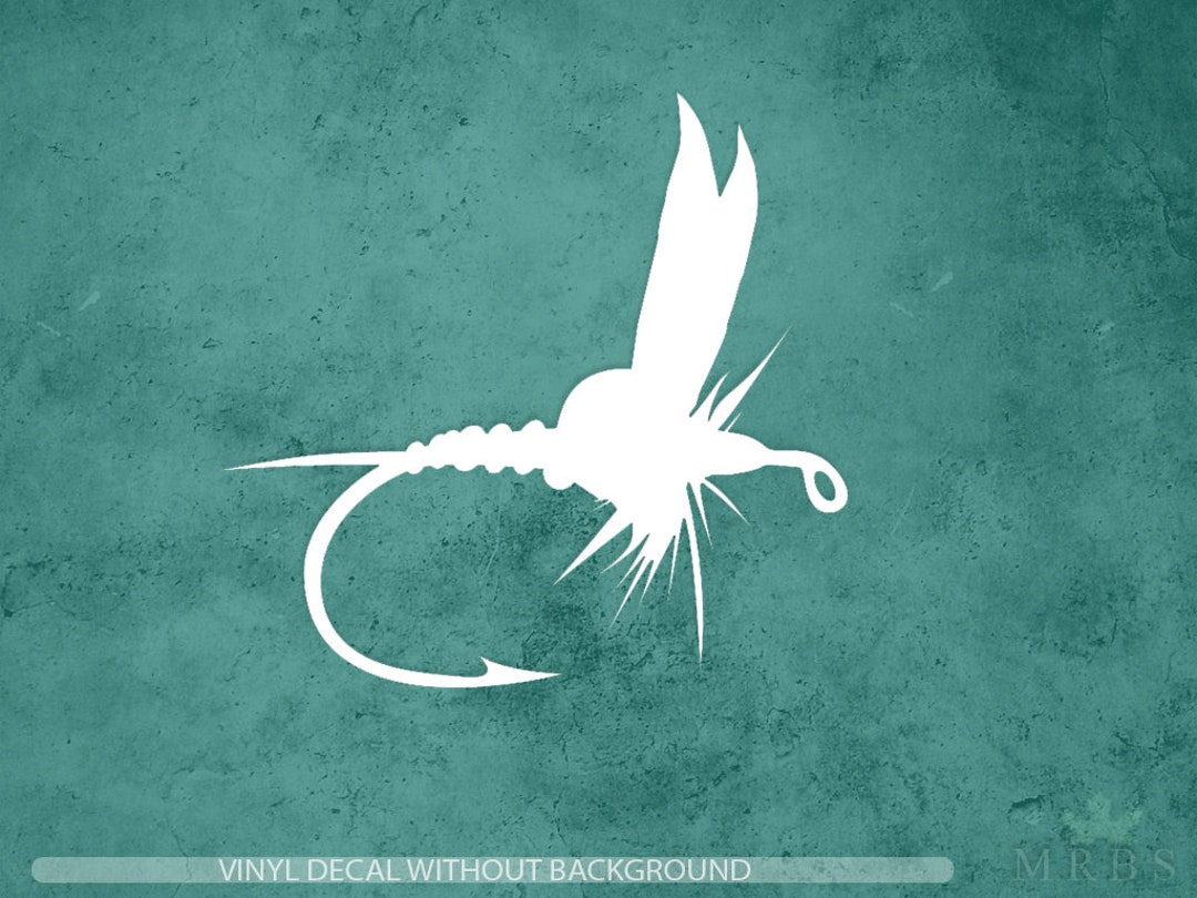 Fishing Decal, Fly Fishing Decal, Lure Tug Hook Fishing Decals, Tackle ...