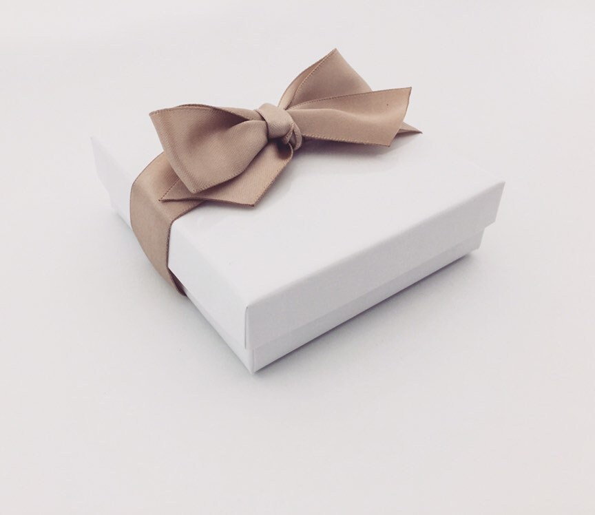 Gift Box, Gift Wrap Upgrade - Toffee Ribbon, White Box with Lid, Holiday  Gifts -NOT SOLD SEPARATELY