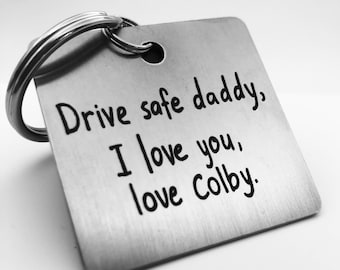 Handwriting Keychain - Your Design - Handwriting & Font Options - Personalized, Rectangle, Stainless Steel, Laser engraved Key Chain