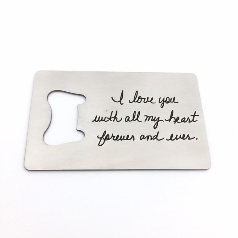 Handwritten Wallet Card Bottle Opener