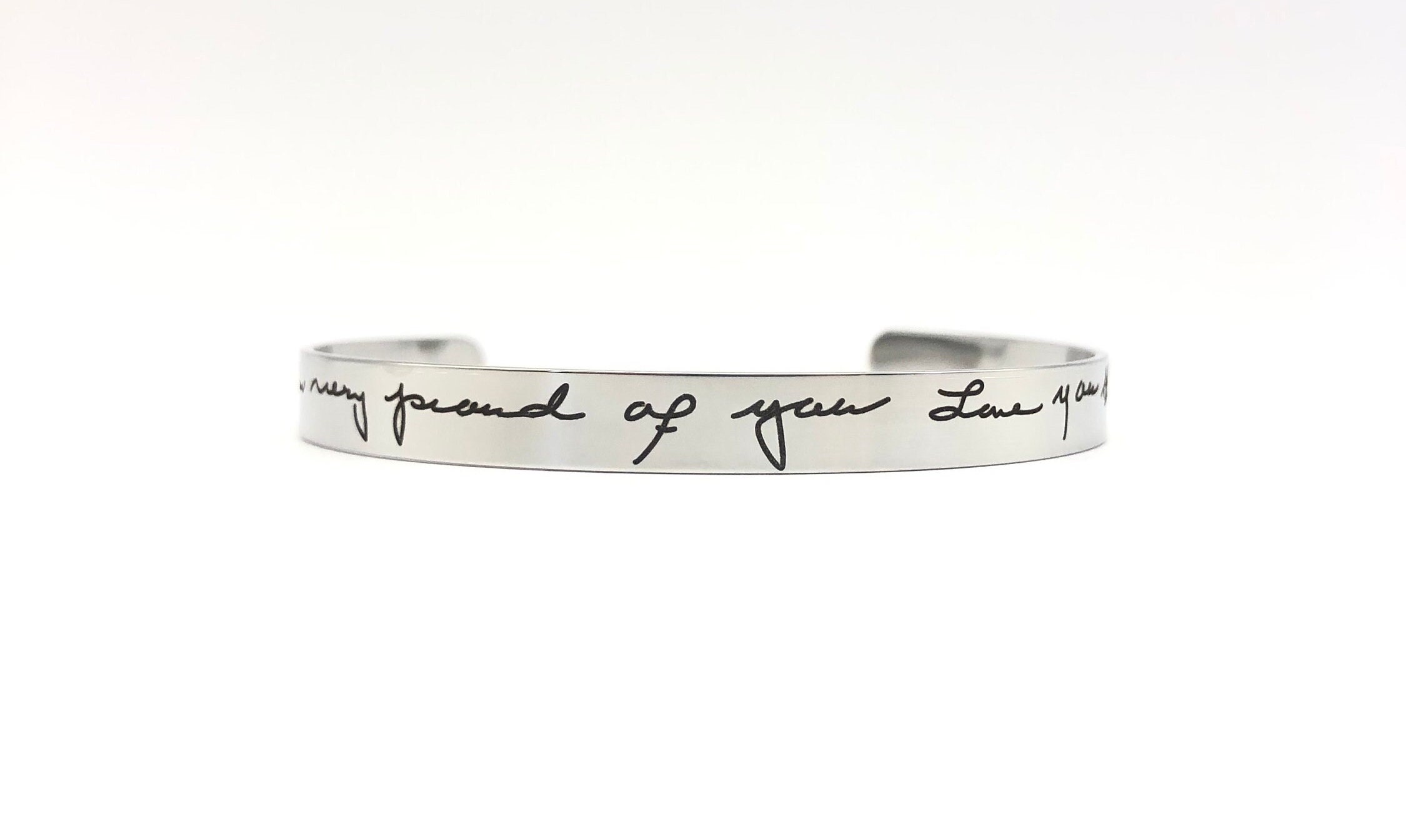 Silver Engraved Steel Bracelet Black – Tamaraataalijewelry