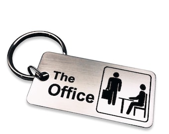 The Office Keychain - Stainless Steel - Laser Engraved - Office Lovers Only - Dwight K. Schrute Approved