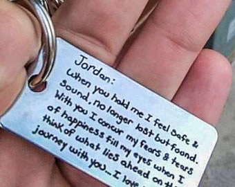 Your Handwritten Keychain- Your Design - Handwriting & Font Options - Personalized, Rectangle, Stainless Steel, Laser engraved Key Chain