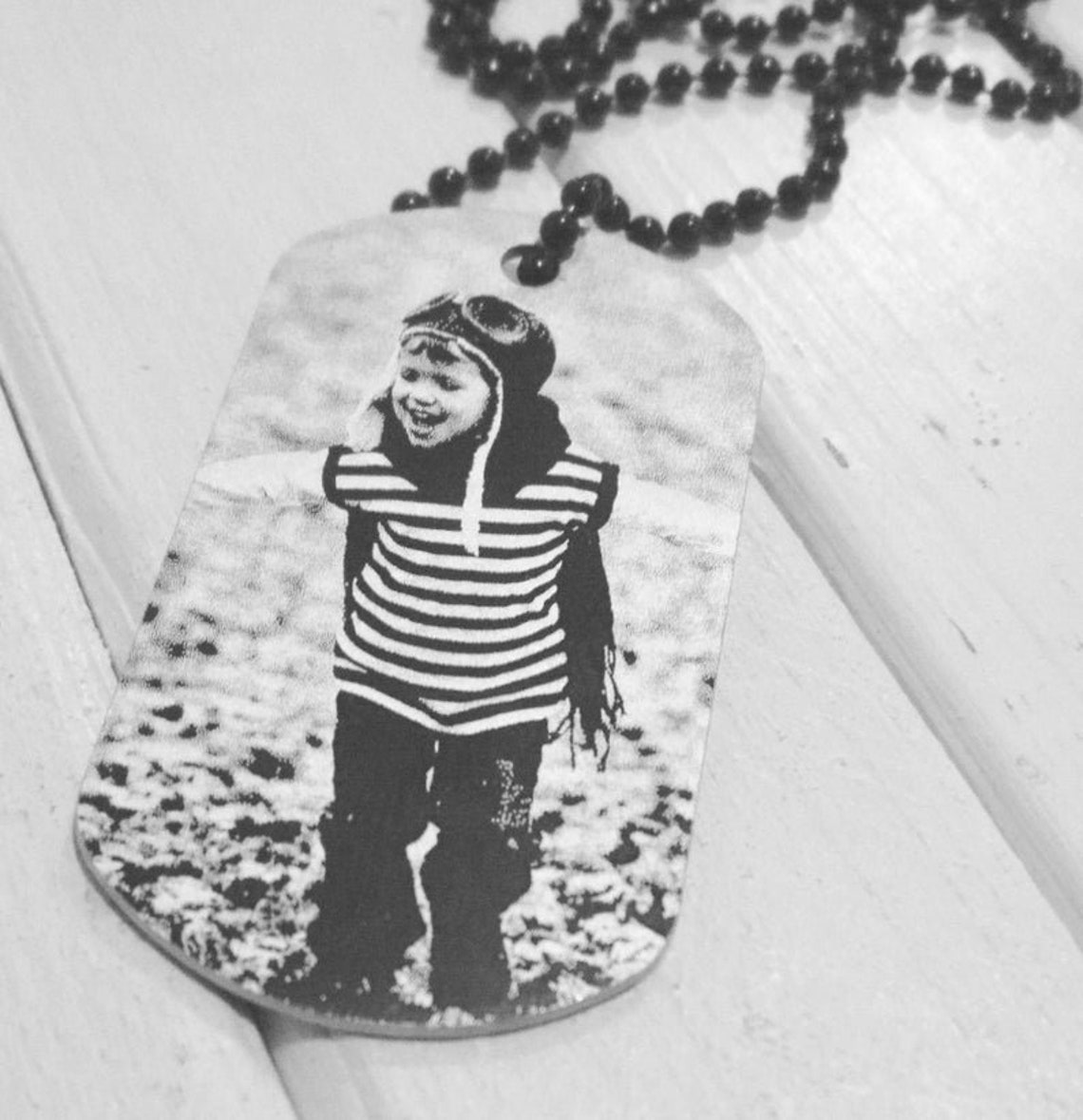 Picture Dog Tag Back Engraving Too Him or Her Laser Etsy