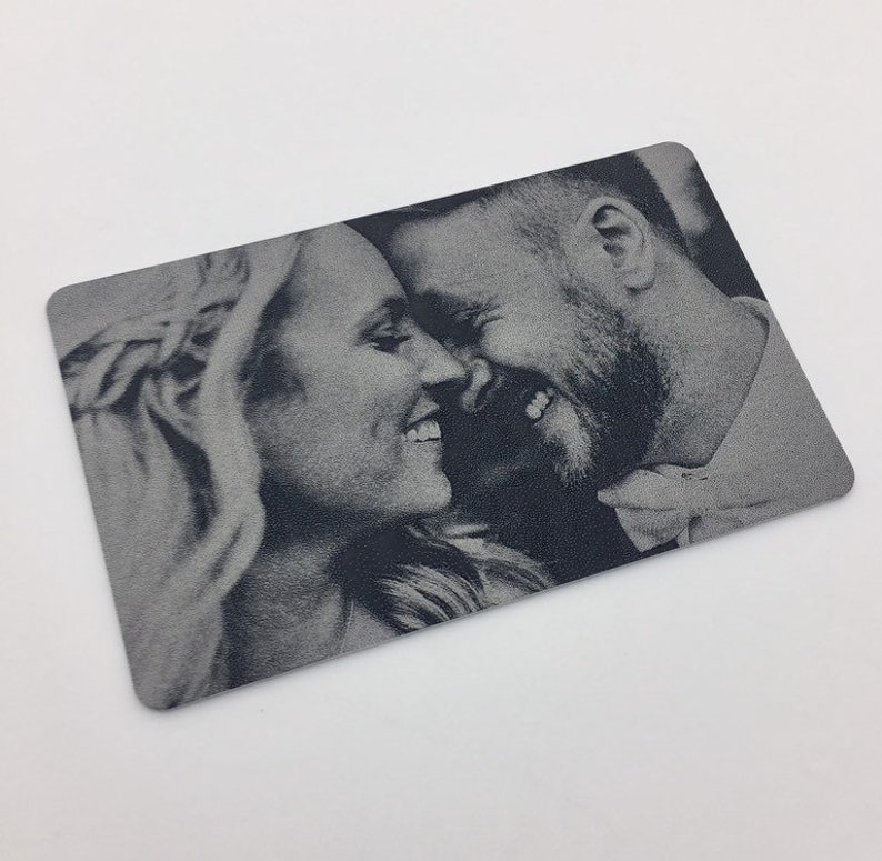 Photo Wallet Card Love Note Add Back Handwritten Engravings Laser Etched to Last Personalized Memorable Gifts image 3