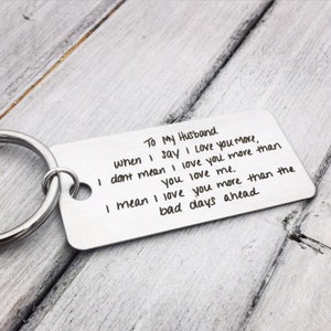 Your Handwritten Keychain Your Design Handwriting & Font Options Personalized, Rectangle, Stainless Steel, Laser engraved Key Chain image 3