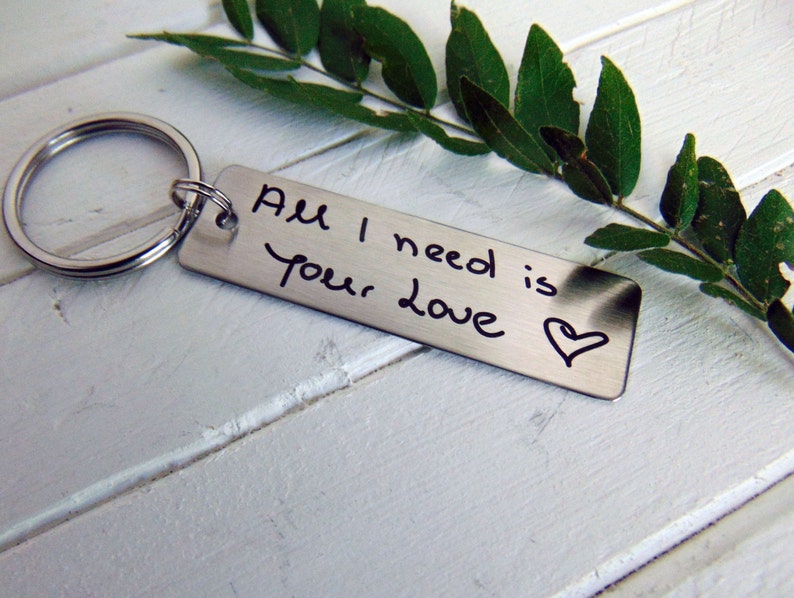 I Choose You Keychain Your Actual Handwriting or Font Option _Design Your Own Custom Keychain_ Rectangle, Stainless Steel, Laser Engrave image 7