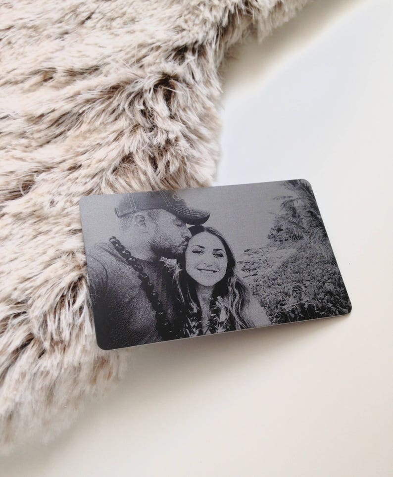 Photo Wallet Card Love Note Add Back Handwritten Engravings Laser Etched to Last Personalized Memorable Gifts image 7