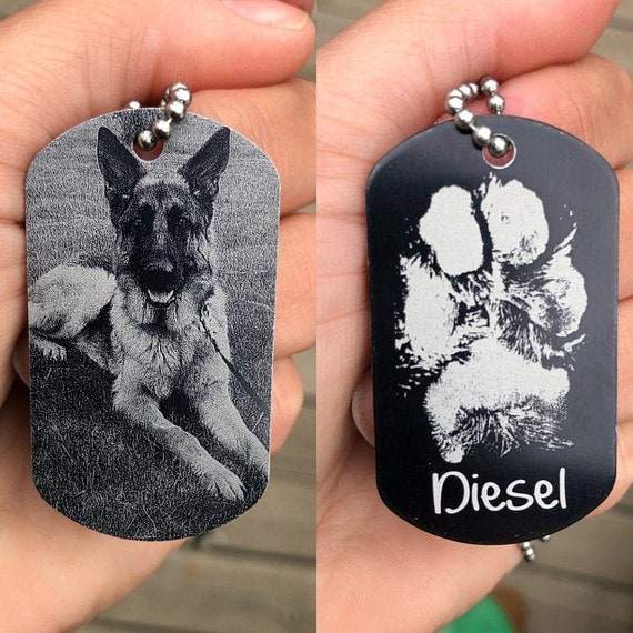 Paw print dog tag necklace outlet
