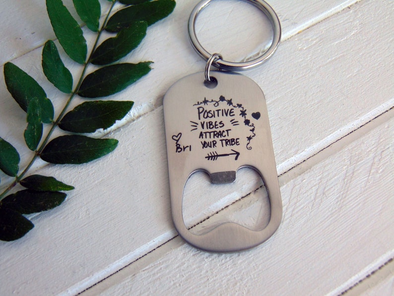 Bottle Opener Dog Tag Key Chain or Ball Chain Your Etsy