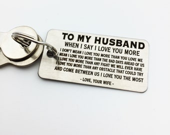 TO MY HUSBAND - Keychain- Customize Your Design - Handwriting Option - Perfect Anniversary Gift - Laser engraved - For Him - Etsy Trend