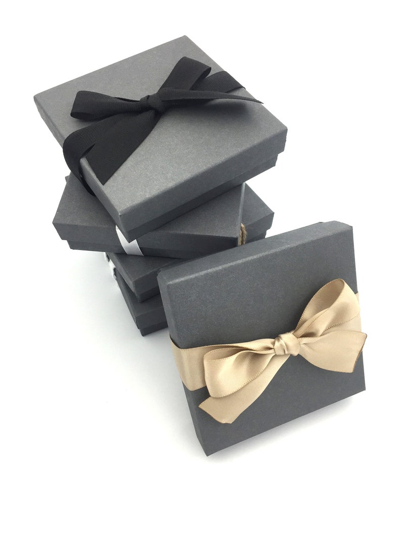 Gift Box Gift Wrap Upgrade Twine Wrapped Gray Box with Lid Etsy