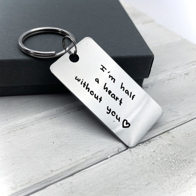 Your Handwritten Keychain Your Design Handwriting & Font options Personalized, Rectangle, Stainless Steel, Laser engraved Key Chain image 4