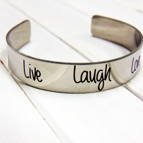 Handwritten Stainless Steel Cuff Bracelet- YOUR HANDWRITING - your text, your design,  - Perfect For Layering -Jewelry For Her