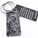 Personalized Photo Keychain -Customize w/Your Handwriting or Font- Your Design Key Ring - Unique Gifts from the Heart- Engraved to Last