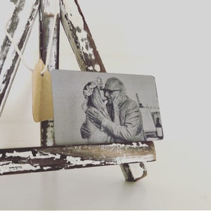 Inserto de billetera con foto - Grabado posterior personalizado - Con opciones de escritura a mano, texto en fuente o huella - Tarjeta de recuerdo de metal _Personalizada para papá