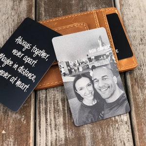 Recuerdos Permanentes - Tarjeta de Billetera - Grabada con Láser con su personalización. ¡Agregue su ESCRITURA A MANO!