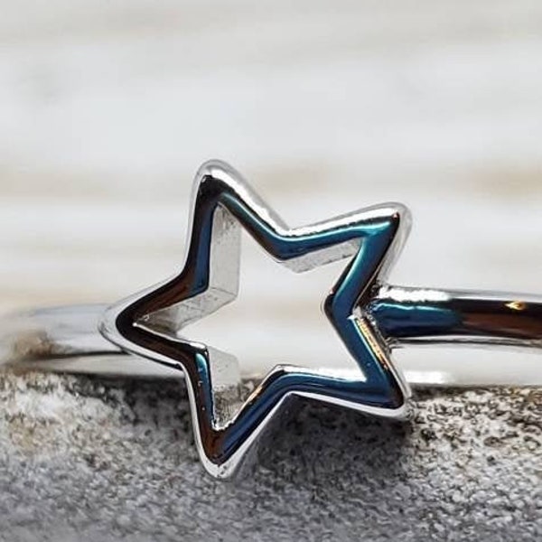 Sterling Silver Shooting Star Ring, Celestial Rings, Sterling Silver Rings, Sterling Silver Ring, Celestial Ring, 925 Sterling Silver Ring