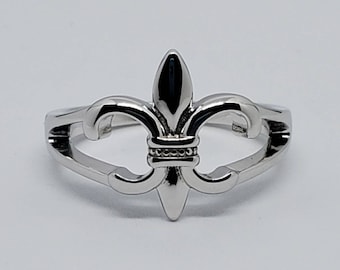 Fleur De Lis Ring, Fleur De Lis Jewelry, 925 Sterling Silver Ring, Sterling Silver Ring, Sterling Silver Fleur De Lis Ring