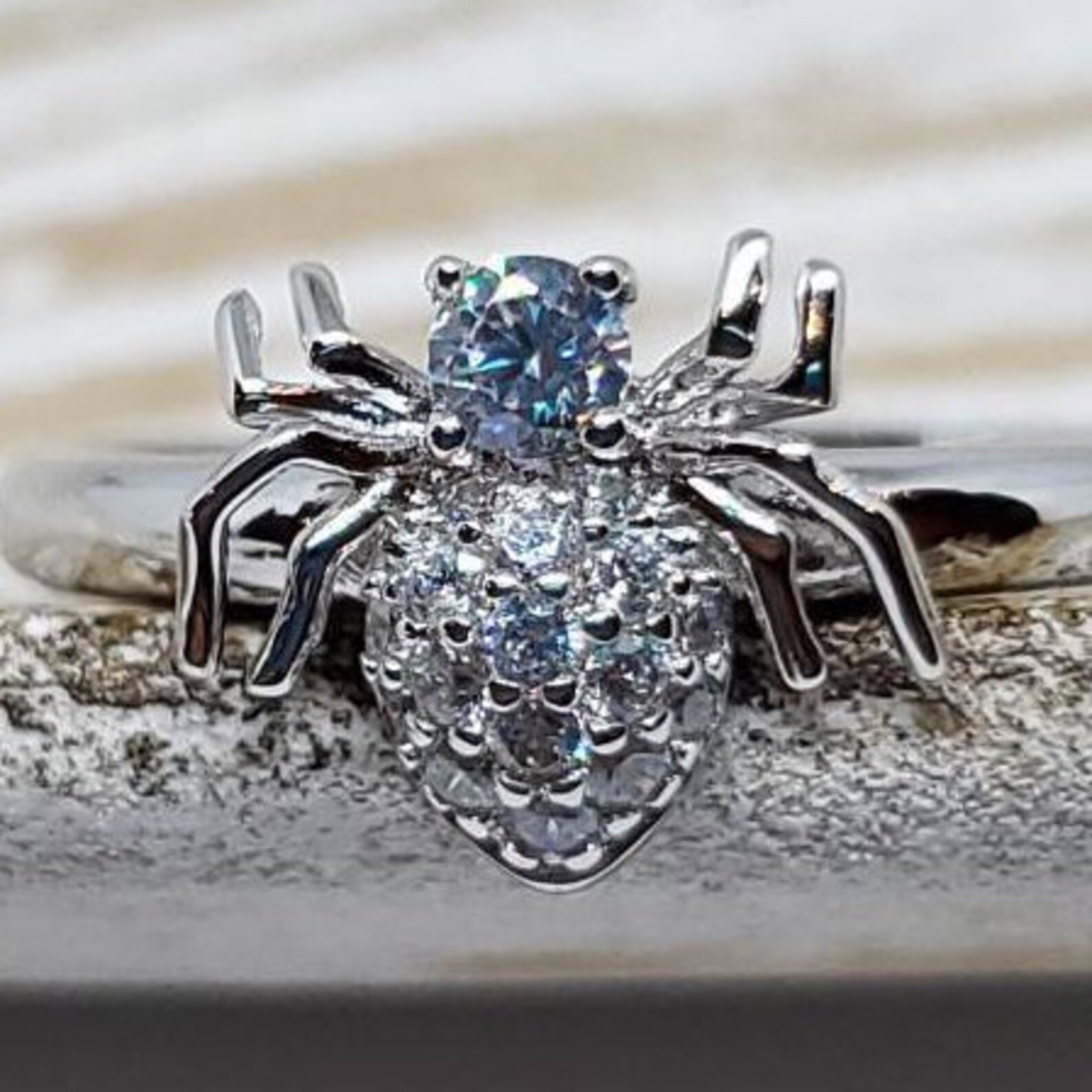 Sterling Silver Spider Ring, Spider Ring, Sterling Silver Ring, Spider Jewelry, Sterling Silver