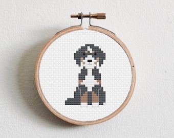 Bernedoodle Cross Stitch Pattern