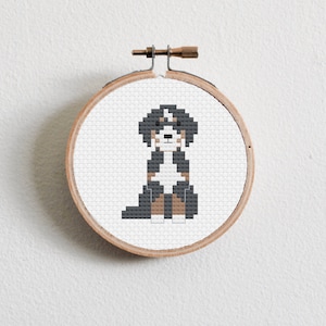 Bernedoodle Cross Stitch Pattern