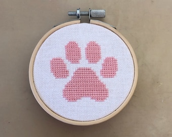 Plain Paw Print Cross Stitch Pattern