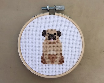 Pug Cross Stitch Pattern