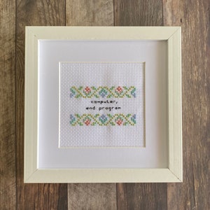 Computer, Endprogramm Kreuzstichmuster