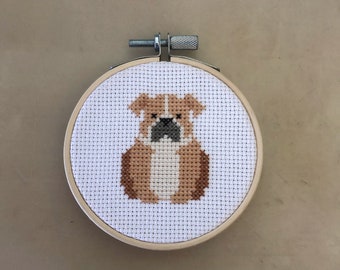Bulldog Cross Stitch Pattern