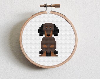 Dachshund Cross Stitch Etsy