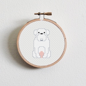 White American Bulldog Cross Stitch Pattern