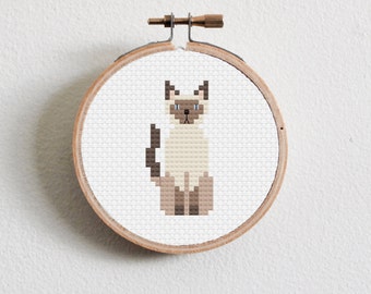 Siamese Cat Cross Stitch Pattern