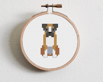 Boxer Cross Stitch Pattern