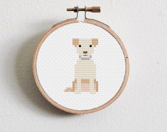 Maltese x Jack Russell Cross Stitch Pattern