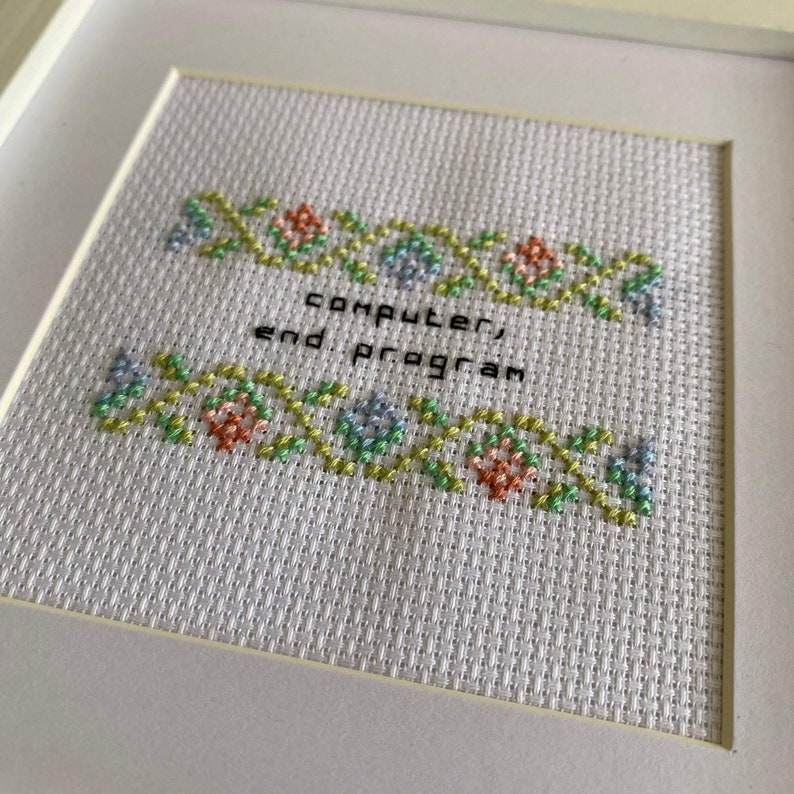 Computer End Program Cross Stitch Pattern - Etsy