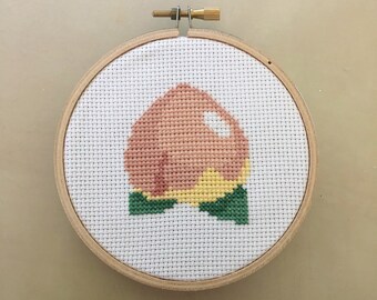 Animal Crossing Peach Cross Stitch Pattern
