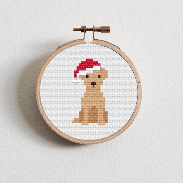 Christmas Norfolk Terrier Cross Stitch Pattern