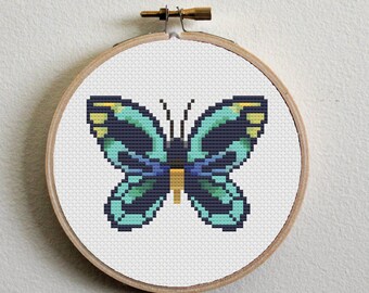 Animal Crossing Birdwing Butterfly Cross Stitch Pattern