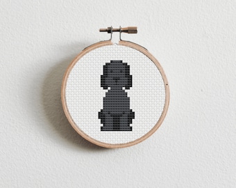 Black Cockapoo Cross Stitch Pattern