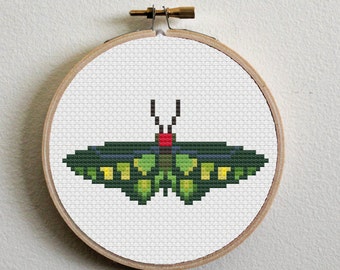 Animal Crossing Rajah Brooke's Birdwing Butterfly Cross Stitch Pattern